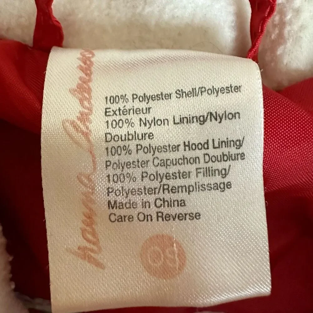 Hanna Andersson Red Hooded Snow Suit One Size Bunting